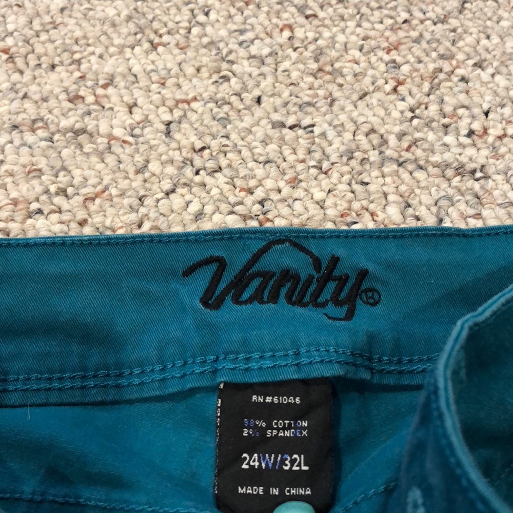 Girls teal vanity jeggings